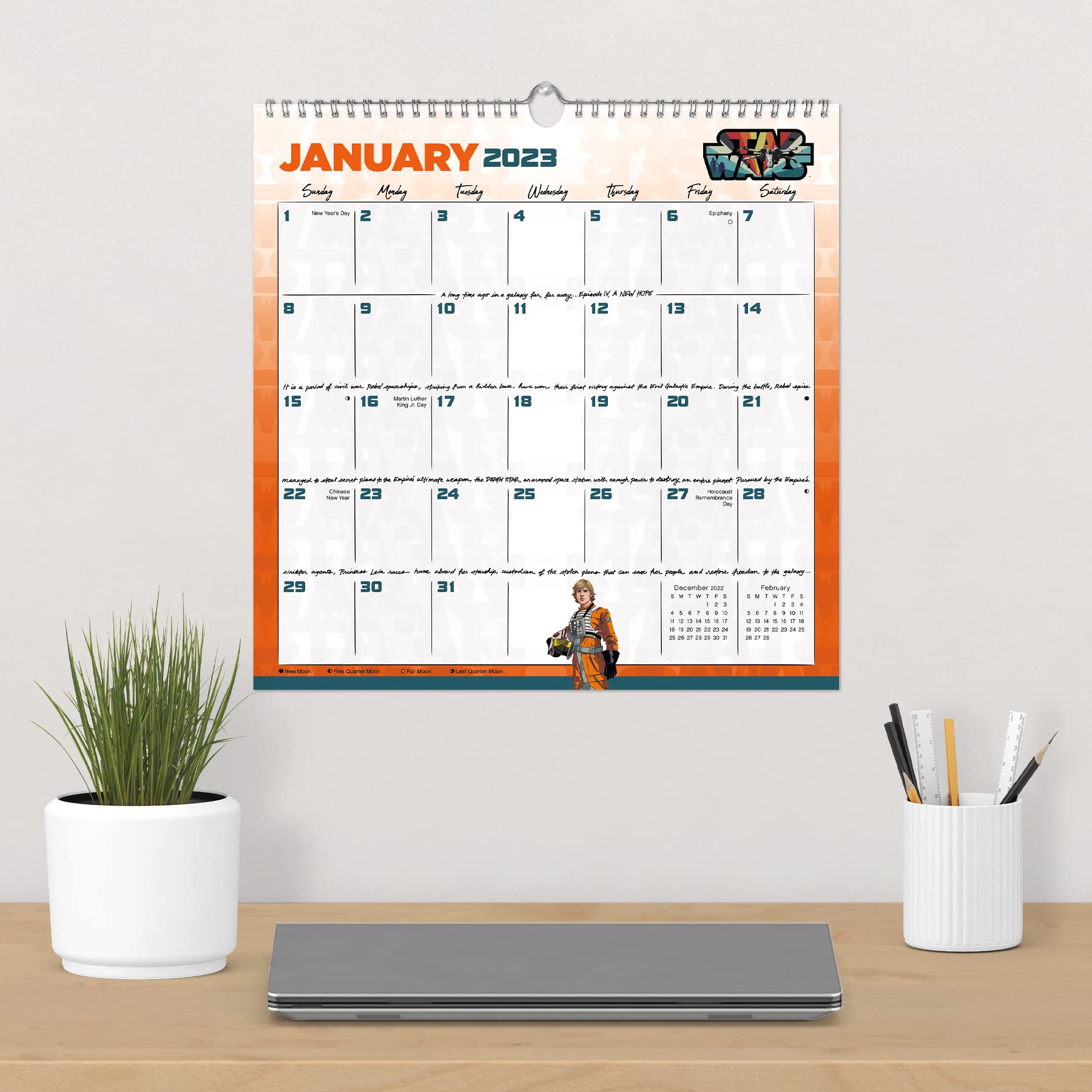 Star Wars Spiral 2023 Wall Calendar - Calendars.com