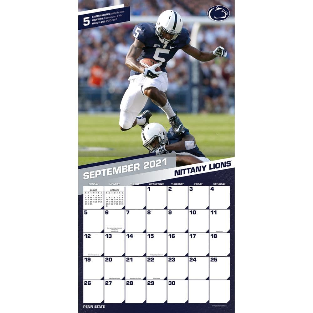 Penn State 2022 Schedule Penn State Nittany Lions 2022 Wall Calendar - Calendars.com