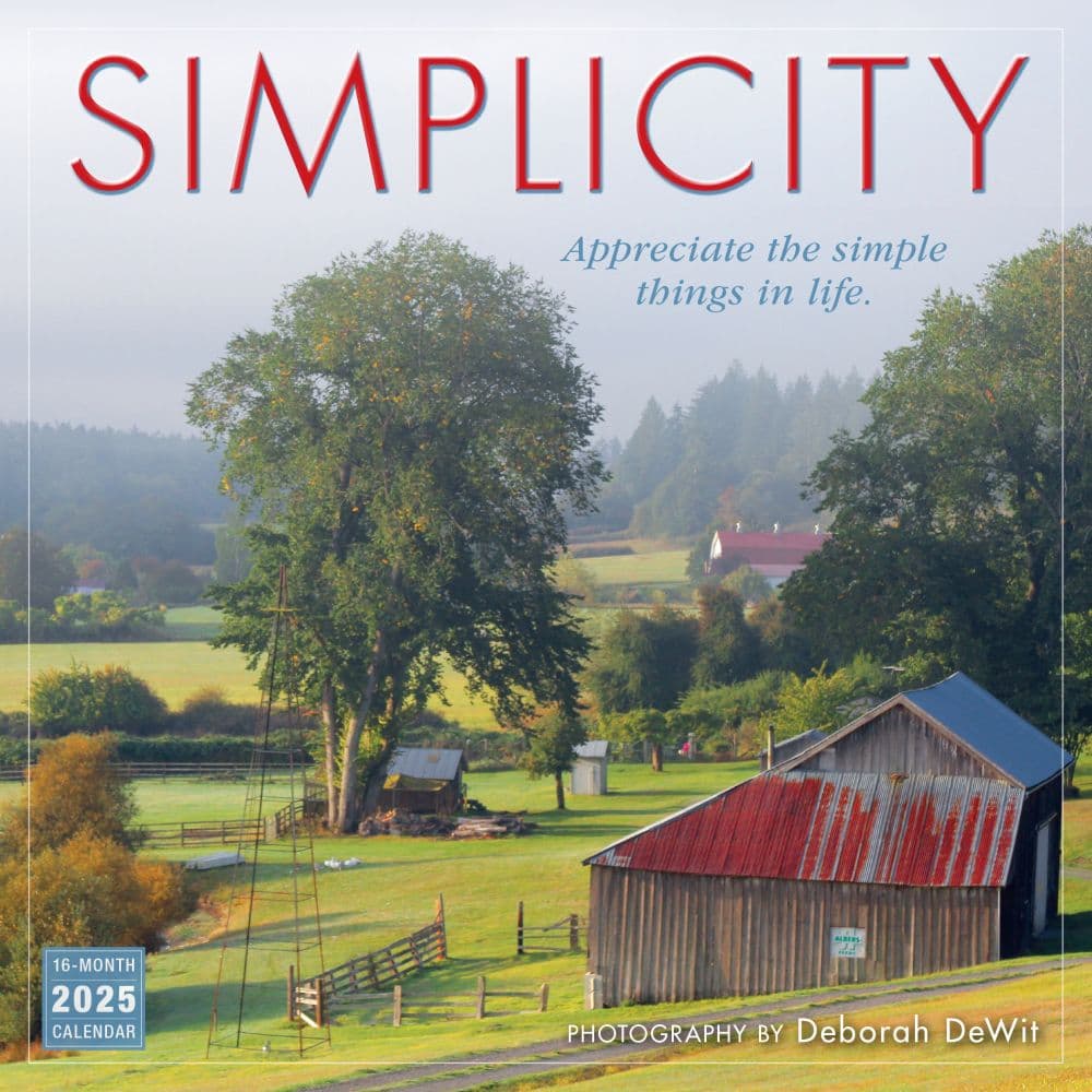 Simplicity 2025 Wall Calendar by Deborah Dewit