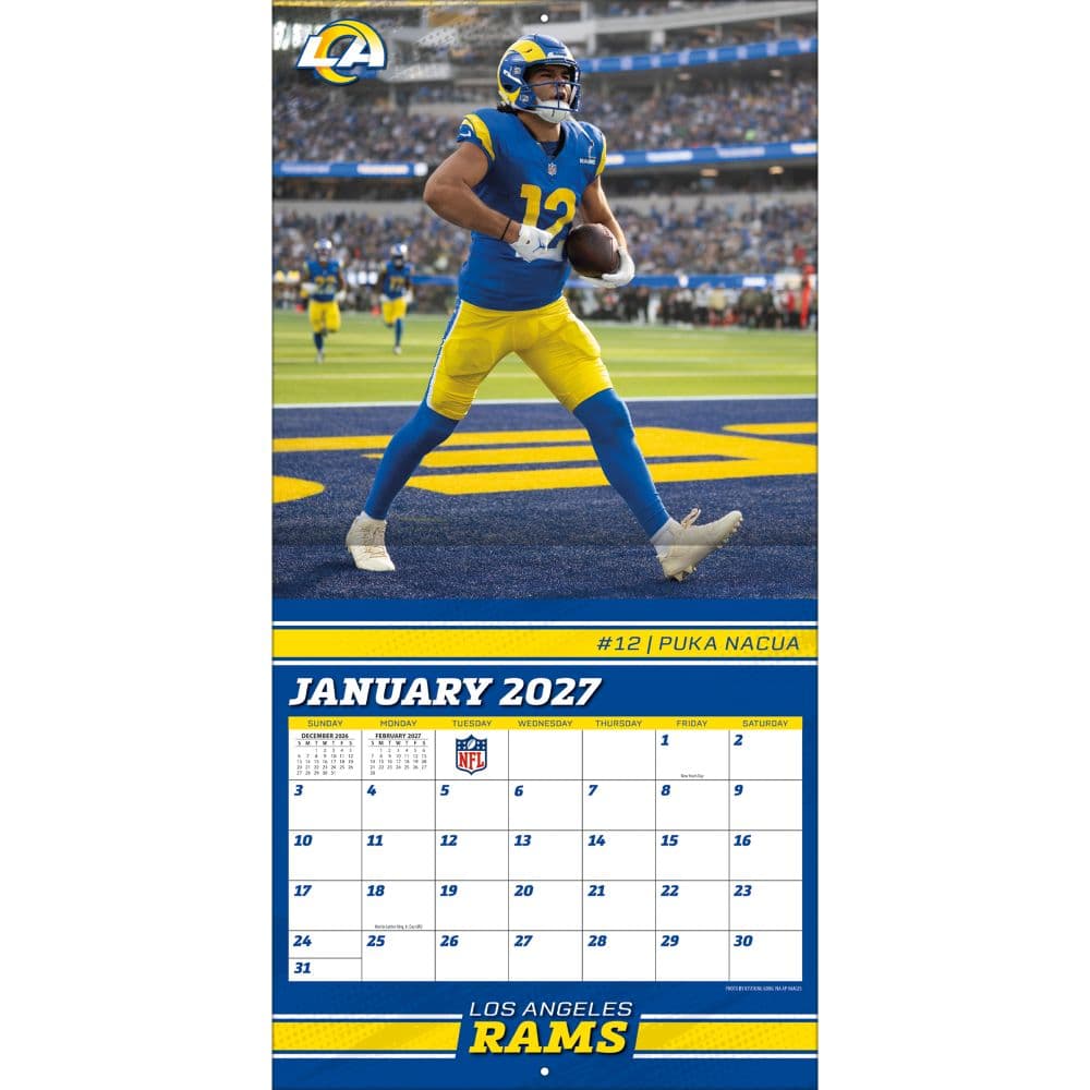 NFL Los Angeles Rams 2027 Wall Calendar Third Alternate Image