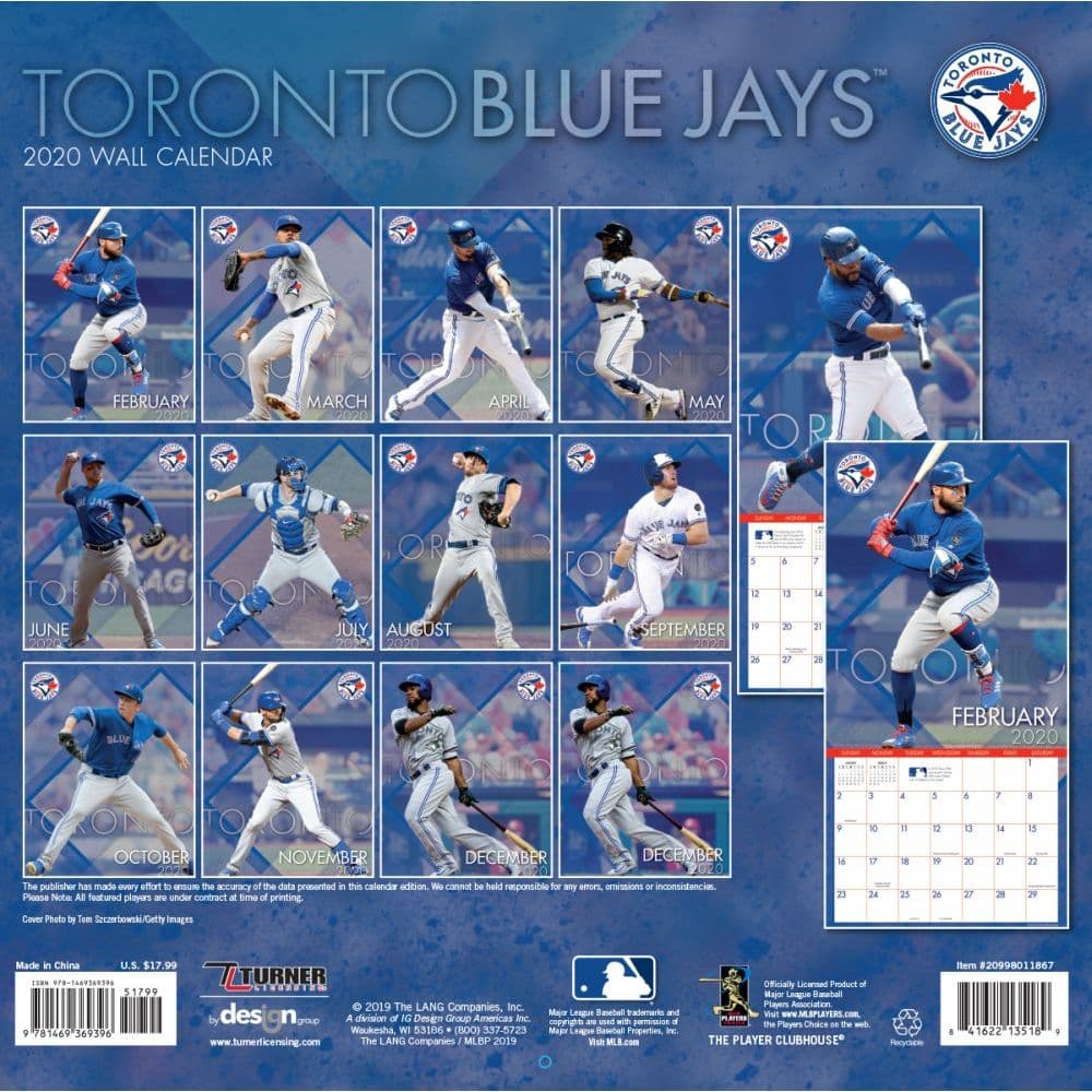 Toronto Blue Jays Wall Calendar