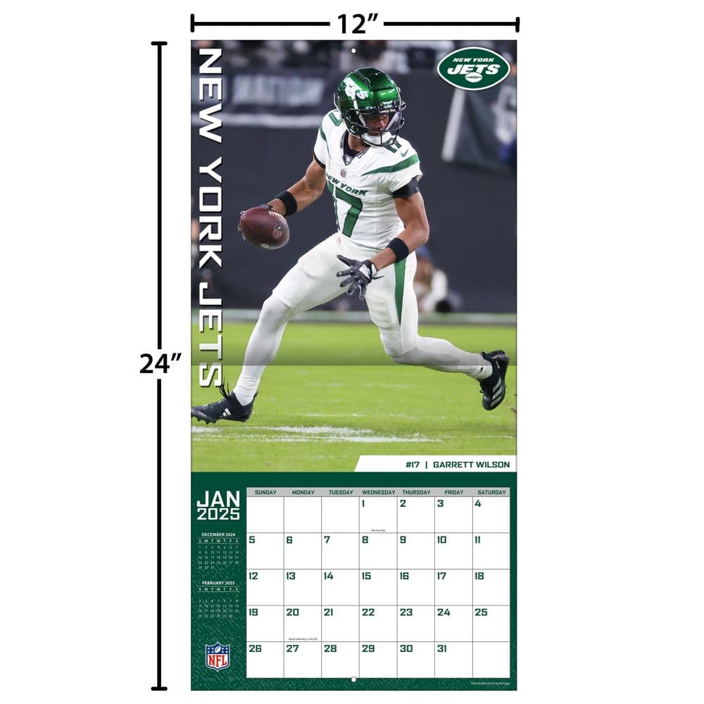 NFL New York Jets 2025 Wall Calendar Fifth Alternate Image