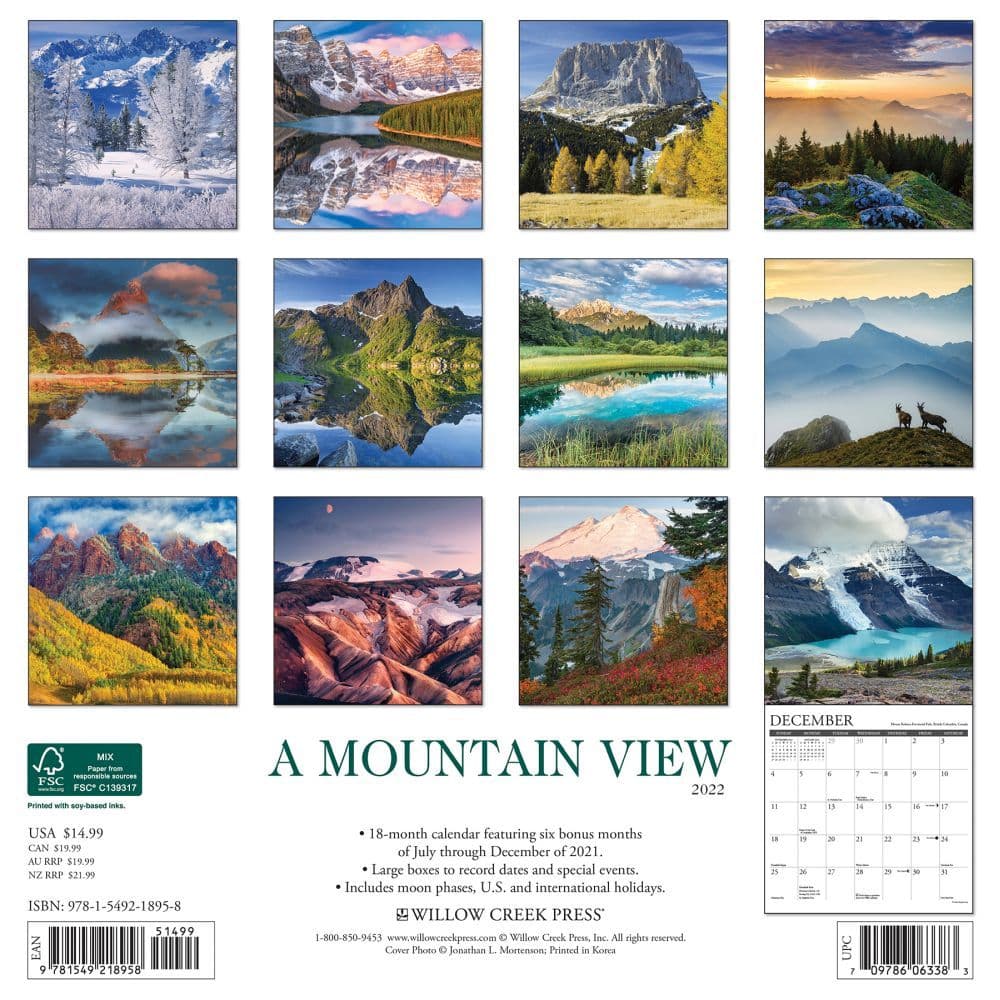 Mountain View 2022 Wall Calendar - Calendars.com