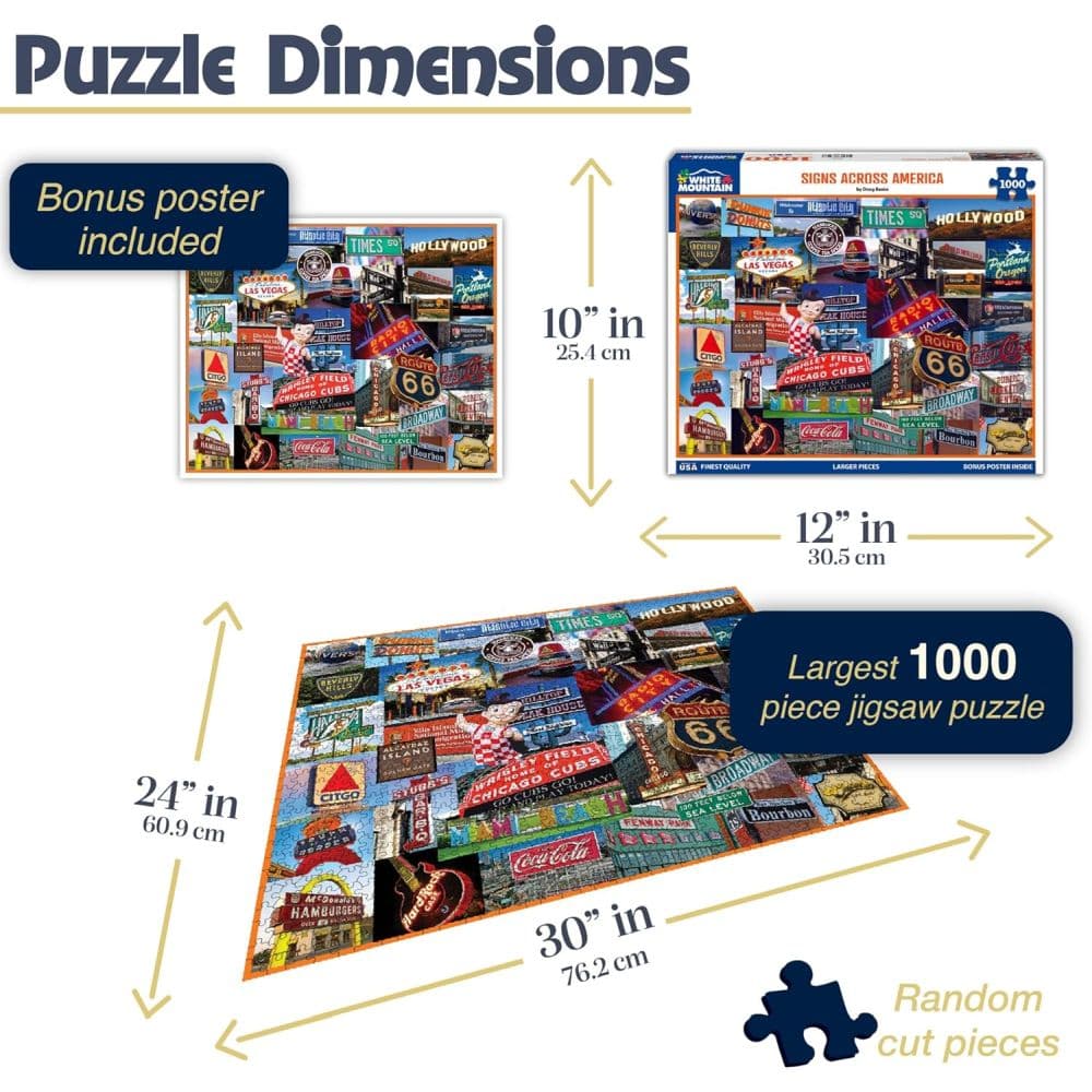 Signs Across America 1000 Piece Puzzle by Doug Banks Second Alternate Image