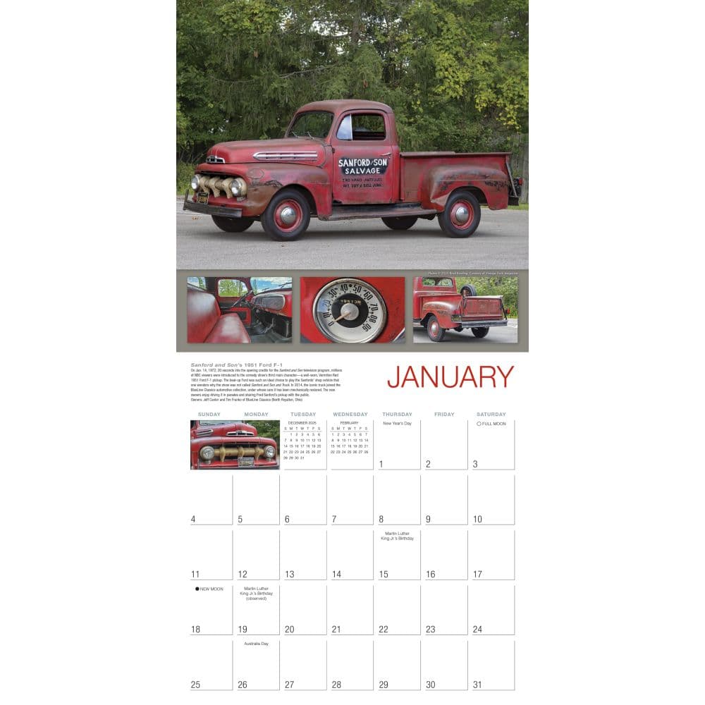 Vintage Pickups 2026 Wall Calendar Second Alternate Image