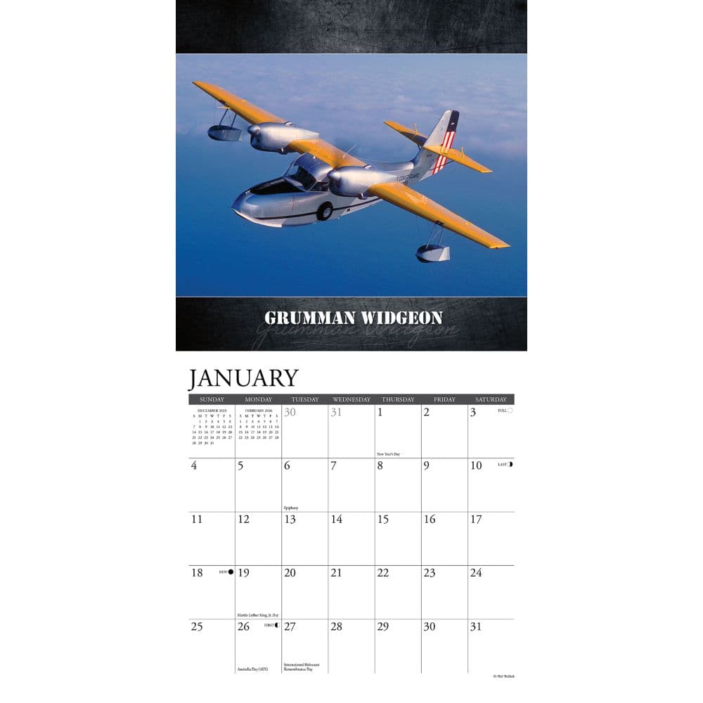 WWII Military Aircraft 2026 Mini Wall Calendar Second Alternate Image