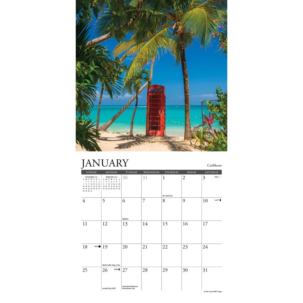 Ah The Beach 2026 Mini Wall Calendar Second Alternate Image