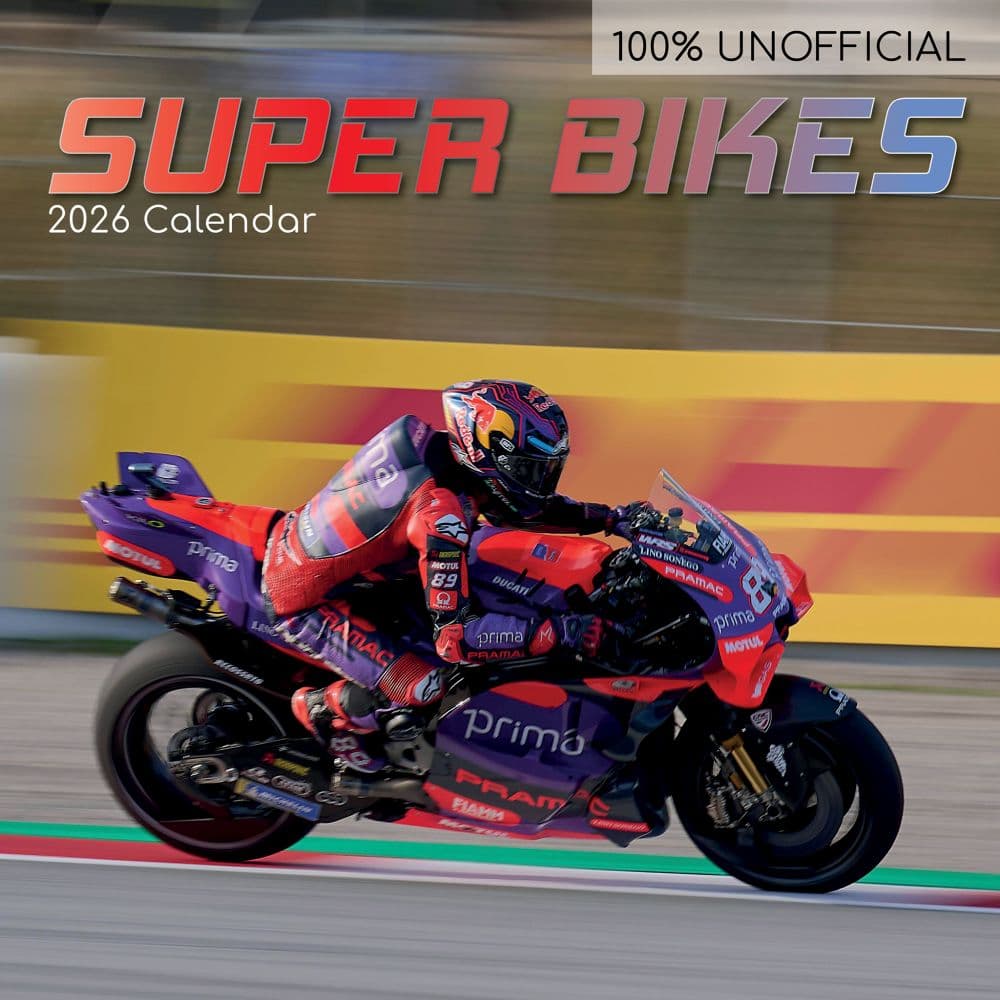 Super Bikes 2026 Wall Calendar Main Image