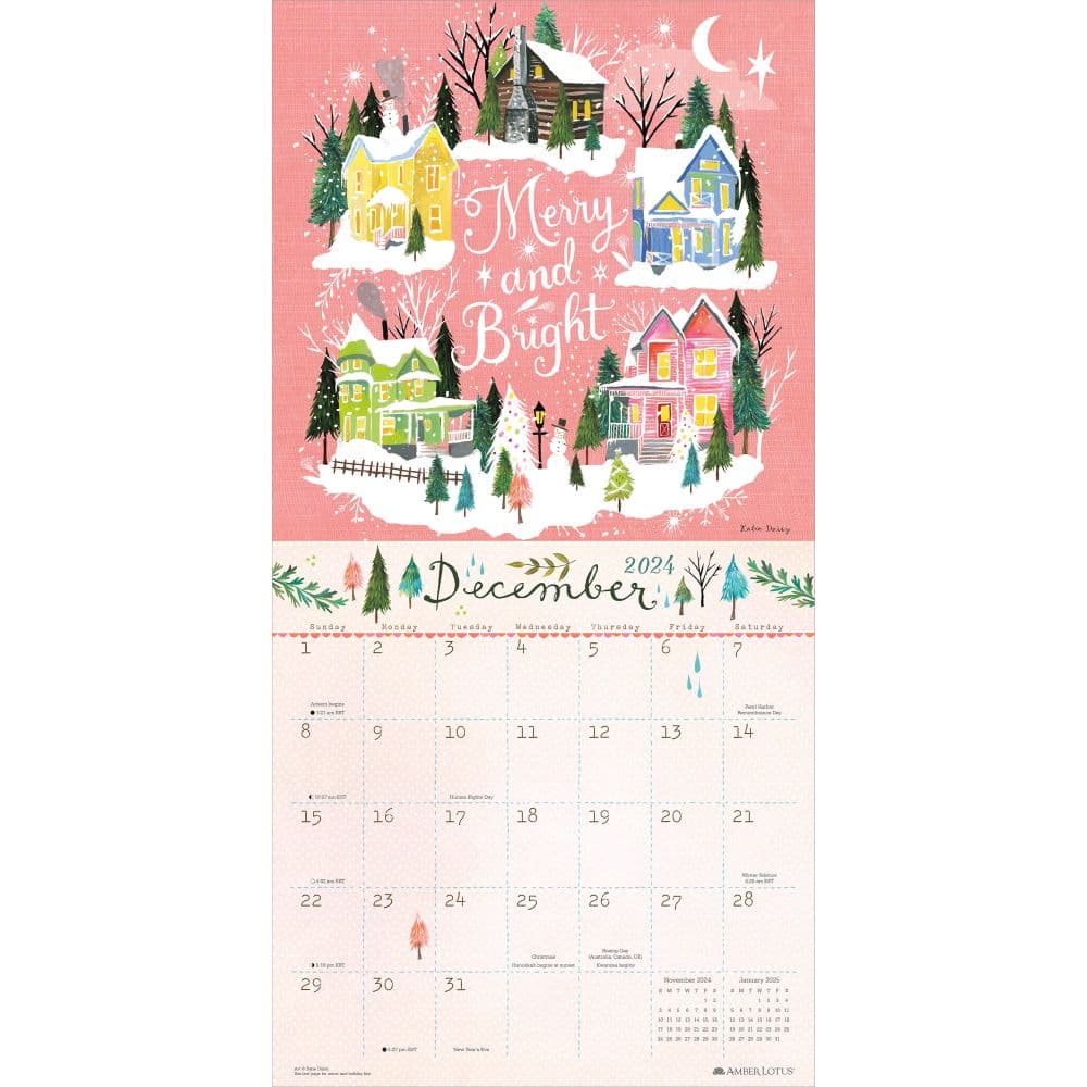 Katie Daisy 2024 Wall Calendar - Calendars.com