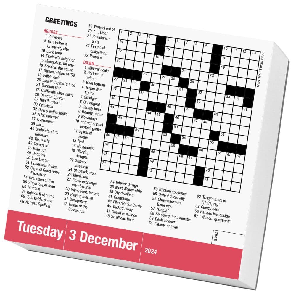 Mensa Crossword 2024 Desk Calendar