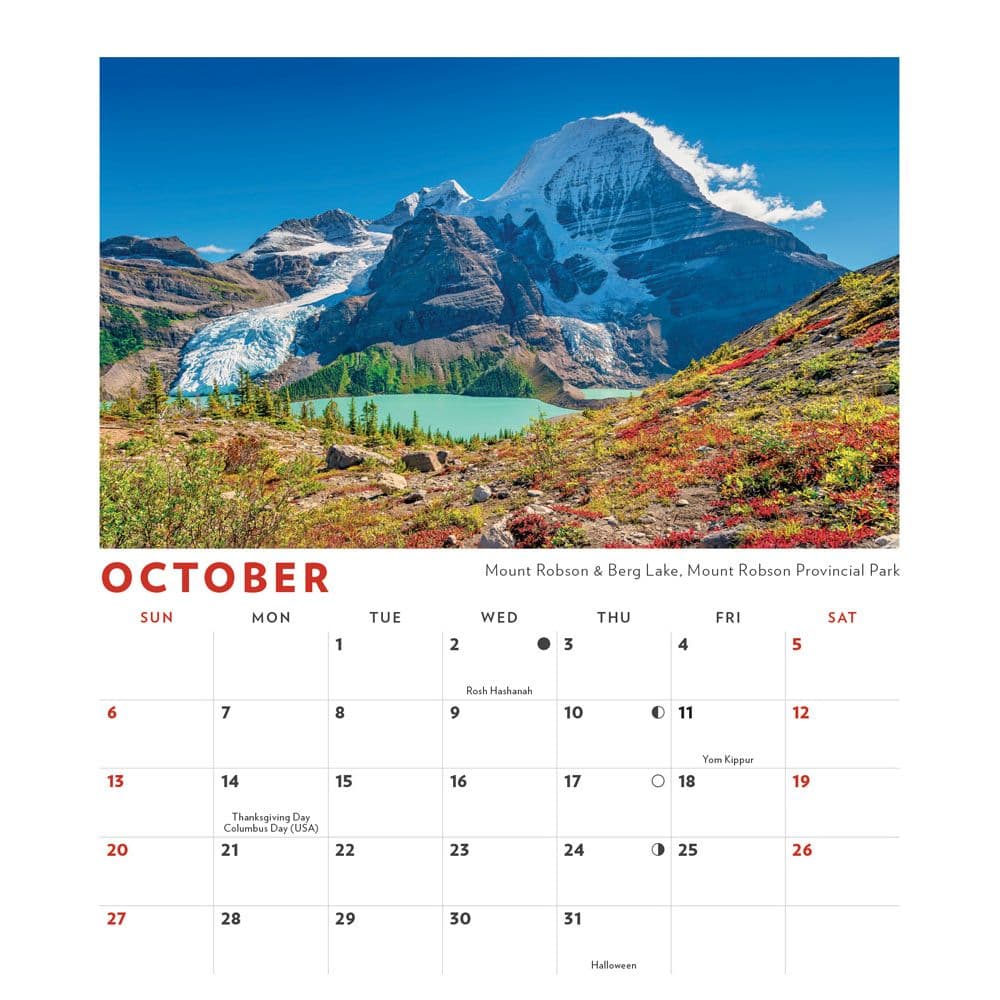 Canadian Rockies 2024 Easel Desk Calendar