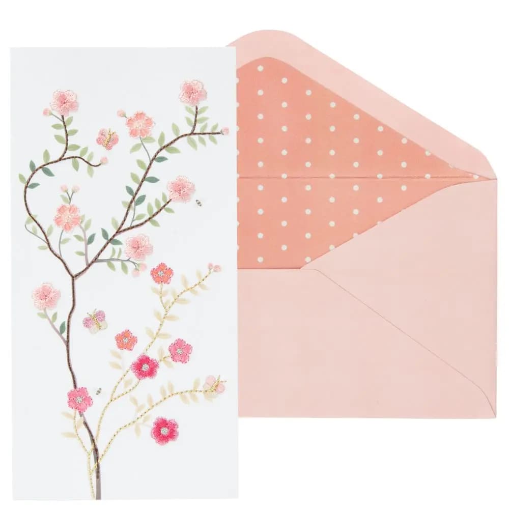 Embroidered Flowers Blank Card Main Product Image width=&quot;1000&quot; height=&quot;1000&quot;