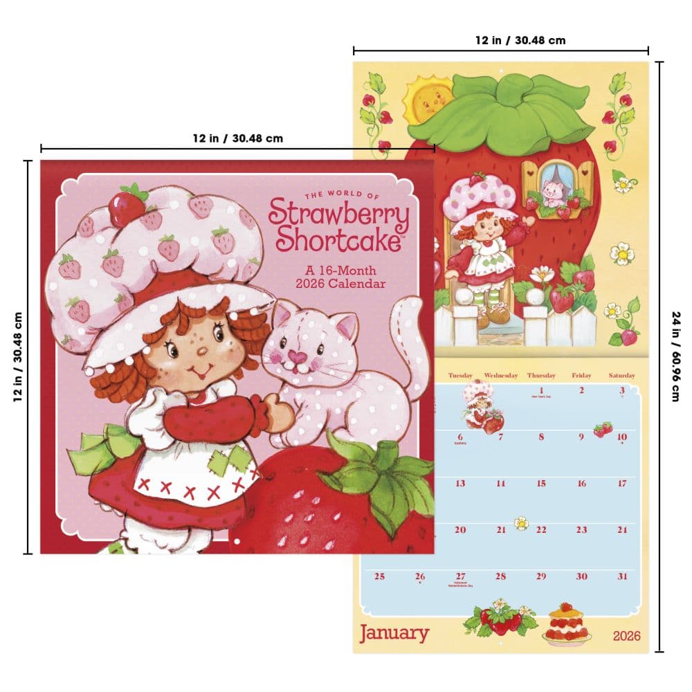 Strawberry Shortcake 2026 Wall Calendar Sixth Alternate Image