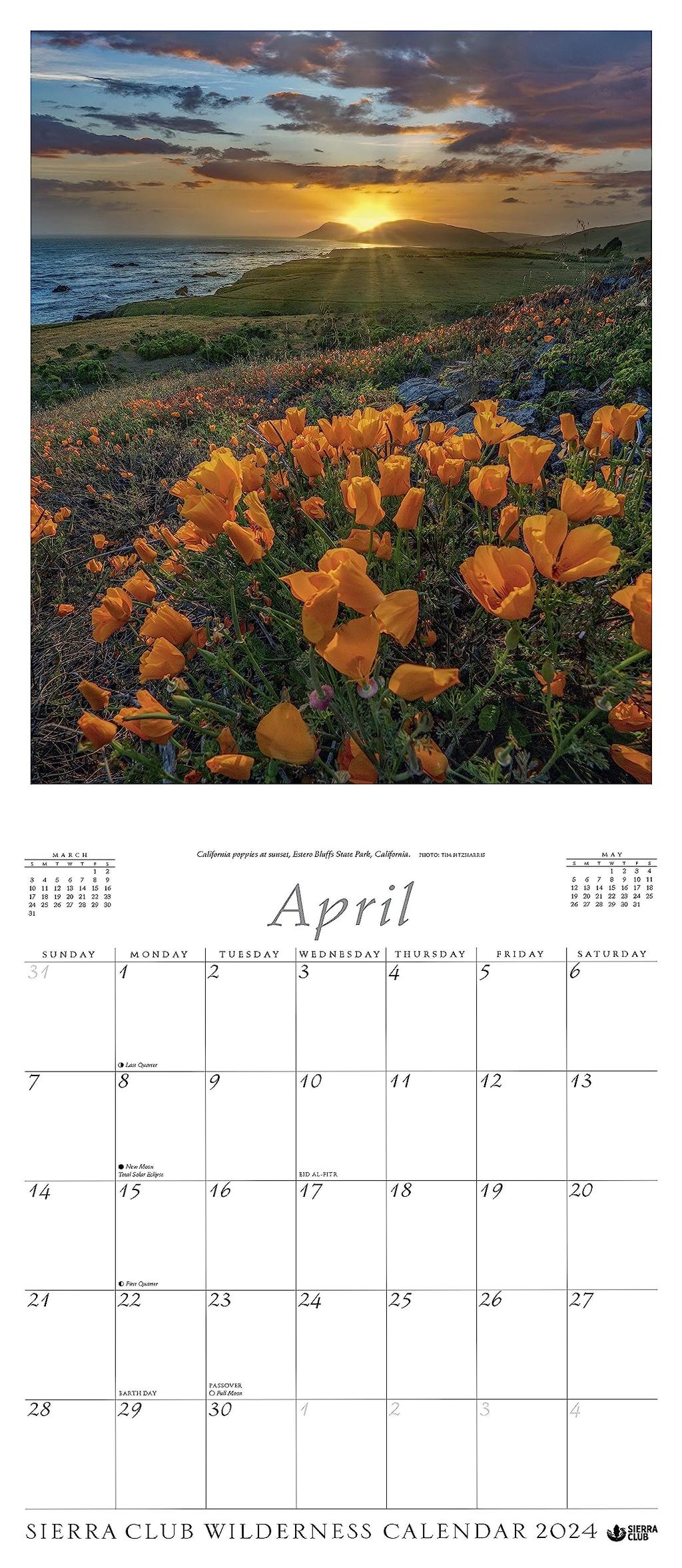 Sierra Club Wilderness 2024 Wall Calendar April