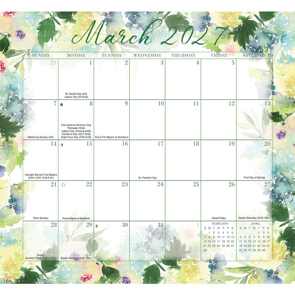 Floral Jumbo Magic Grip 2027 Wall Calendar Sixth Alternate Image
