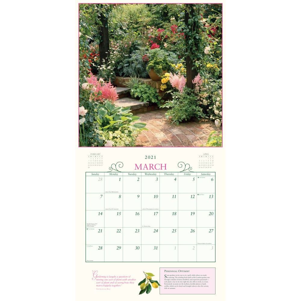 Secret Garden Wall Calendar