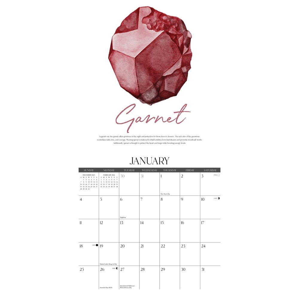 Gemstones 2026 Wall Calendar Second Alternate Image