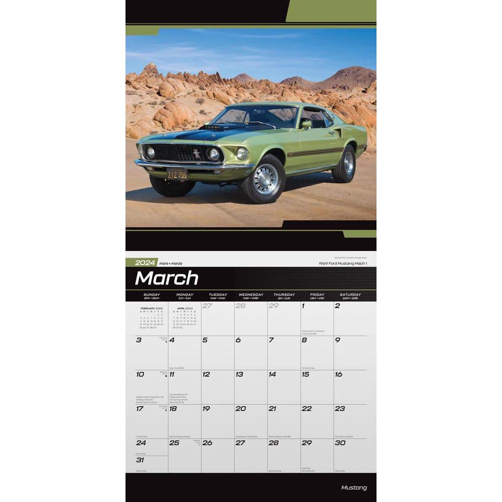 Mustang 2024 Wall Calendar