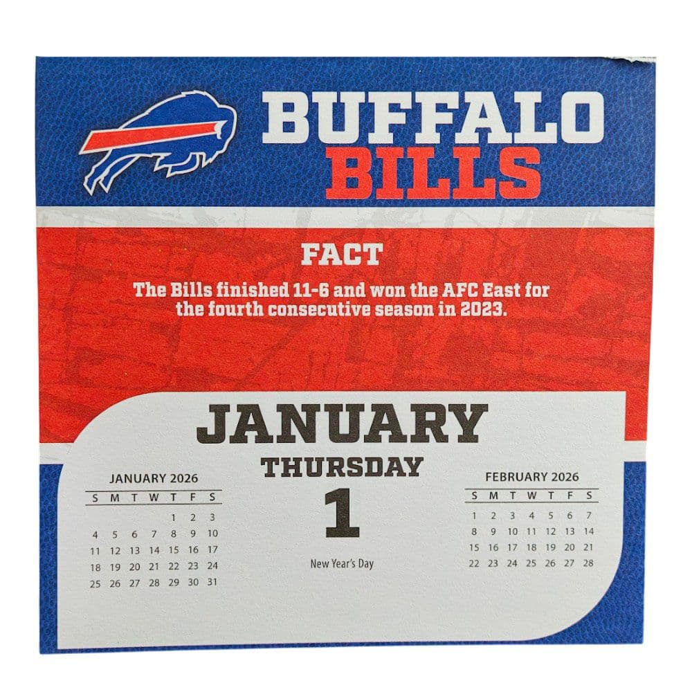 NFL Buffalo Bills 2026 Desk Calendar Second Alternate Image