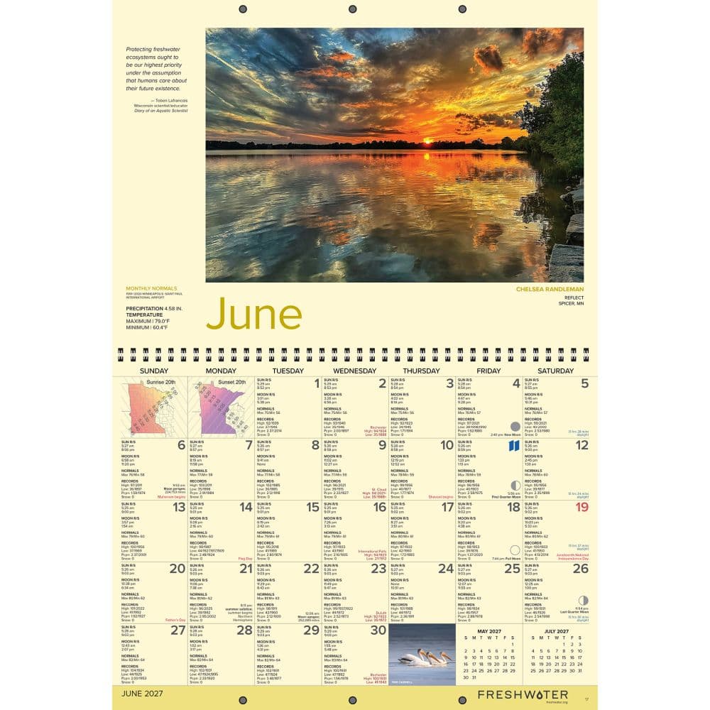 Minnesota Weatherguide 2027 Wall Calendar Second Alternate Image