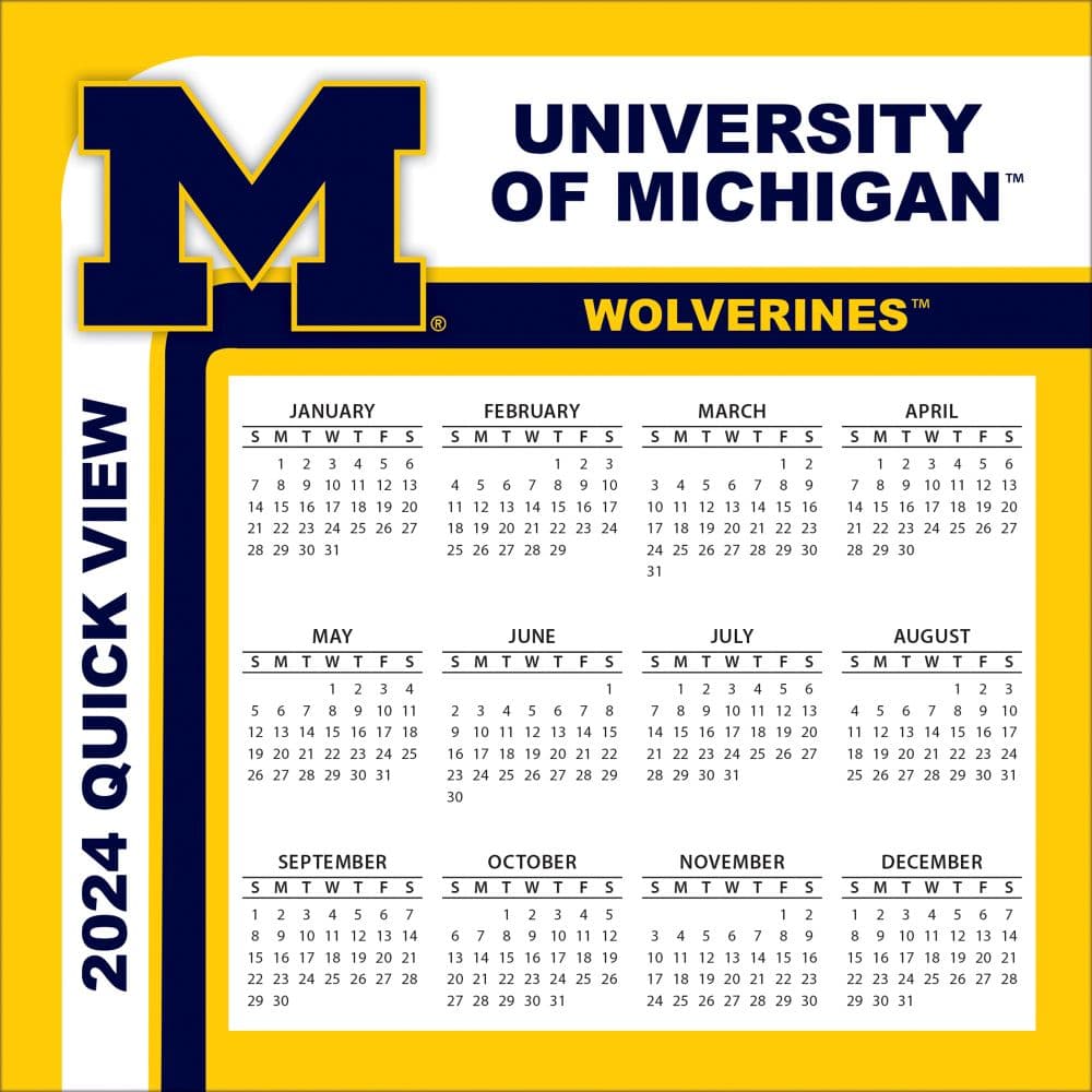 Michigan Wolverines 2024 Desk Calendar Fourth Alternate Image width=&quot;1000&quot; height=&quot;1000&quot;