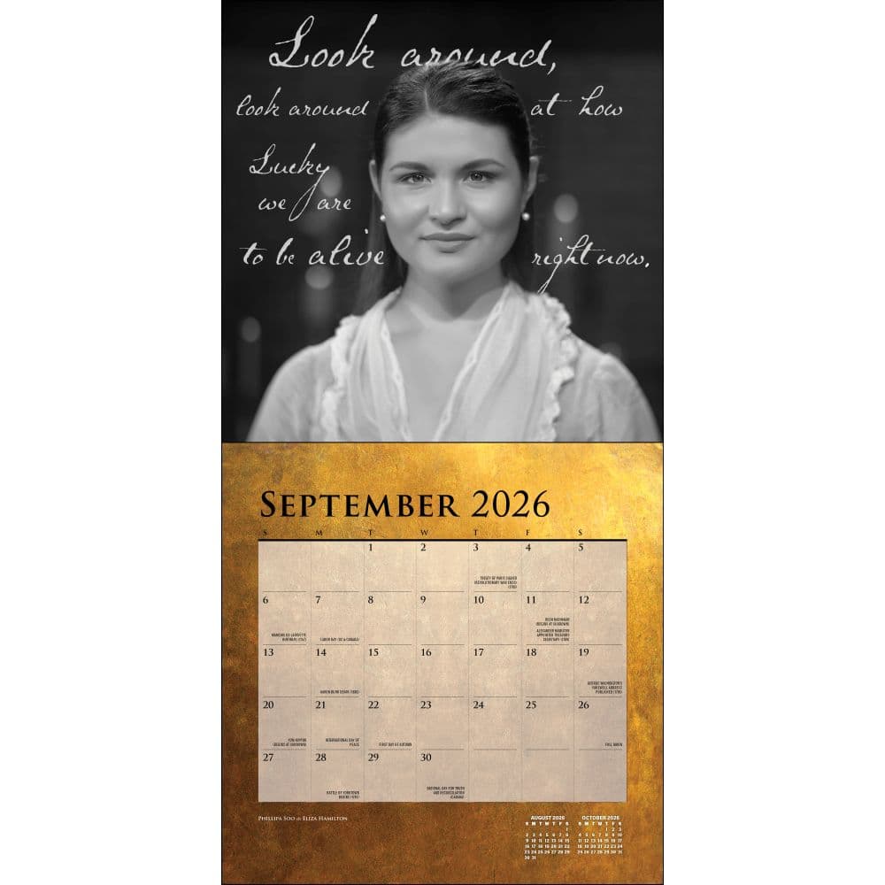 Hamilton 2026 Wall Calendar Fourth Alternate Image
