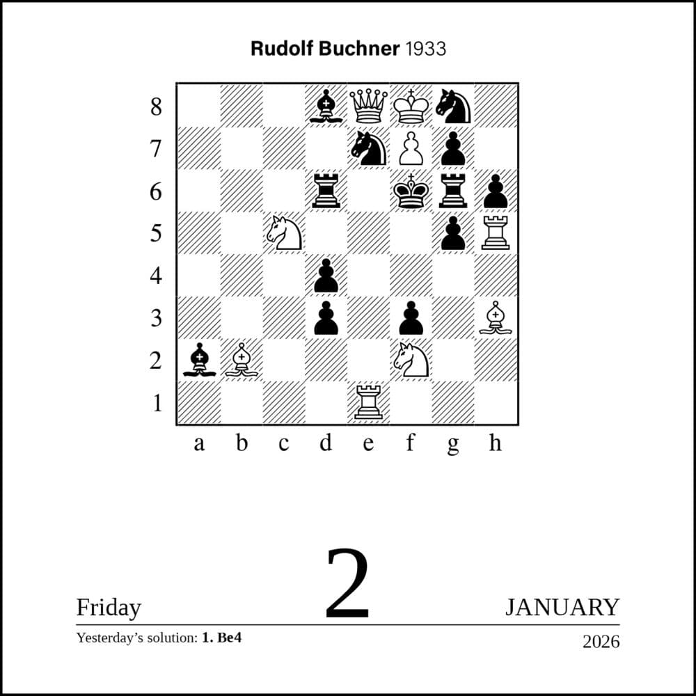 Chess 2026 Desk Calendar Second Alternate Image