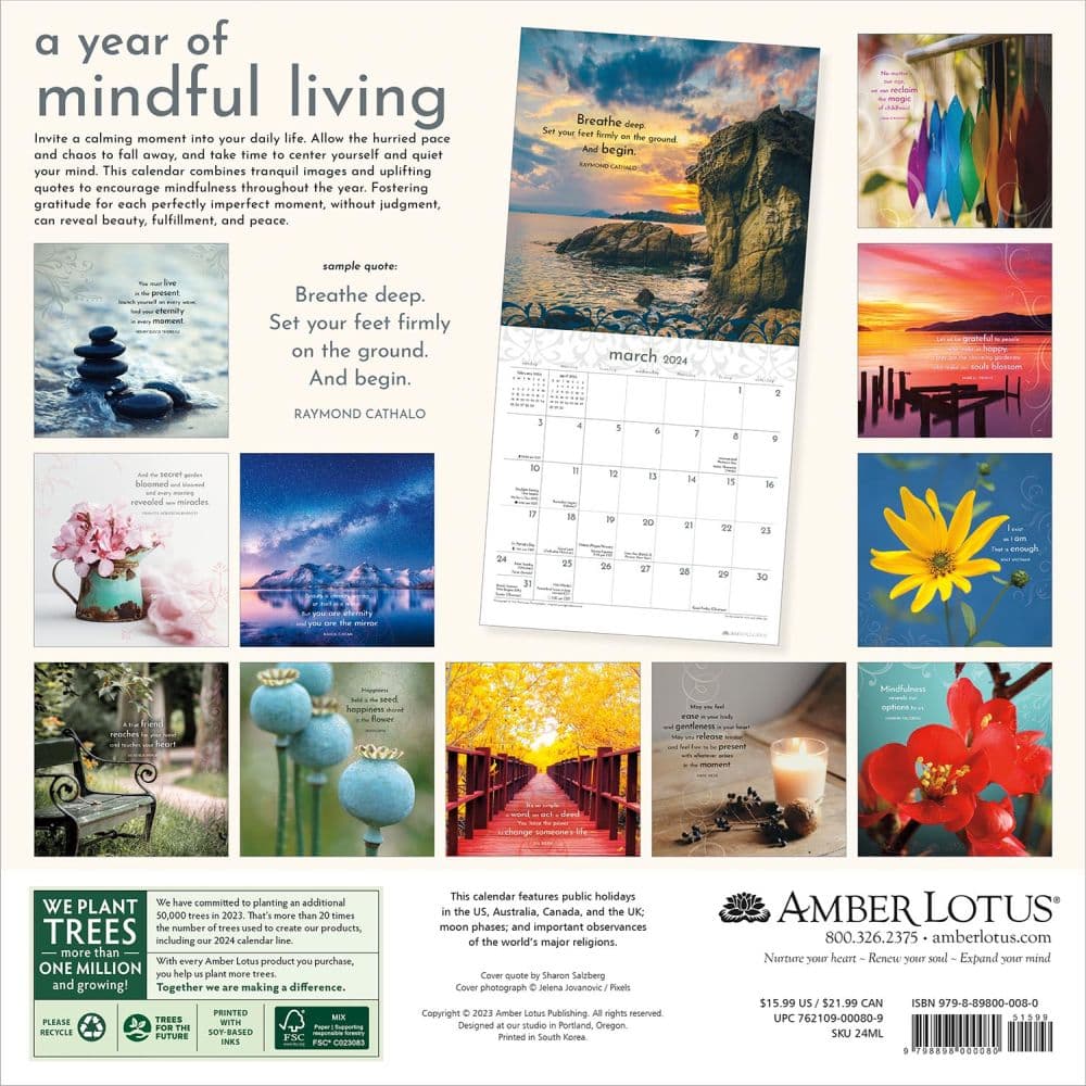 Mindful Living Year of 2024 Wall Calendar First Alternate Image width=&quot;1000&quot; height=&quot;1000&quot;