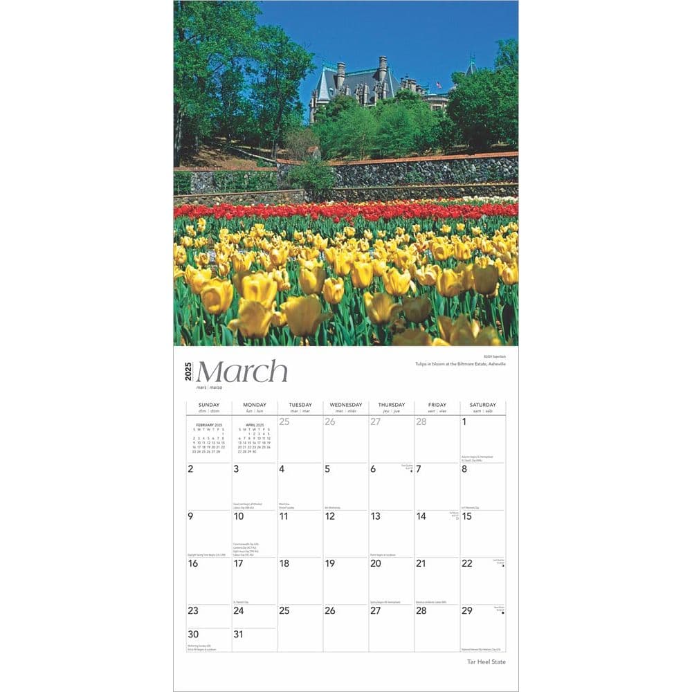 Tar Heel State North Carolina 2025 Wall Calendar Second Alternate Image width=&quot;1000&quot; height=&quot;1000&quot;