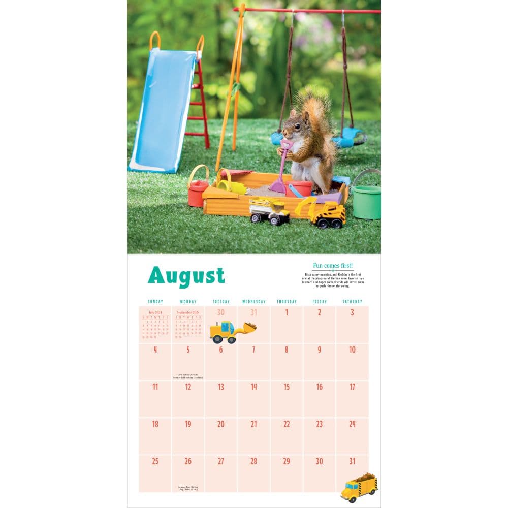 Secret Life of Squirrels 2024 Wall Calendar