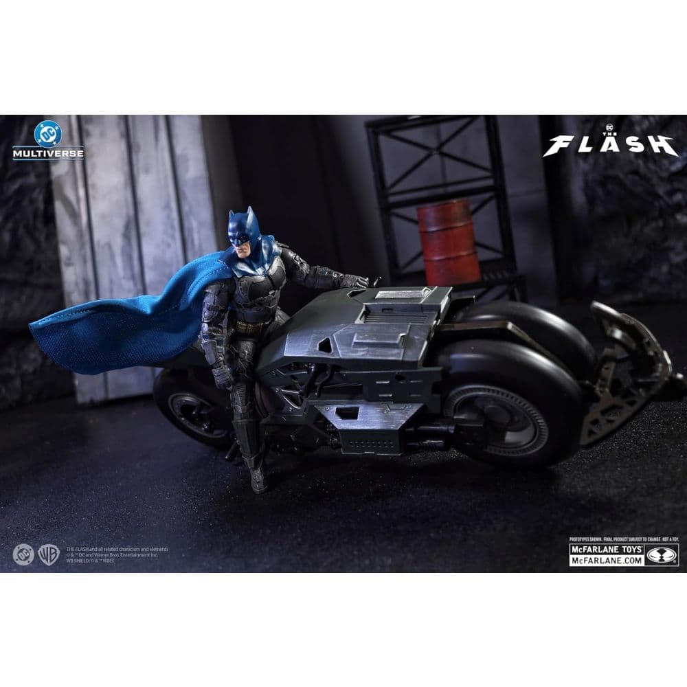 DC Multiverse The Flash Movie Batman and Batcycle 2-Pack Sixth Alternate Image