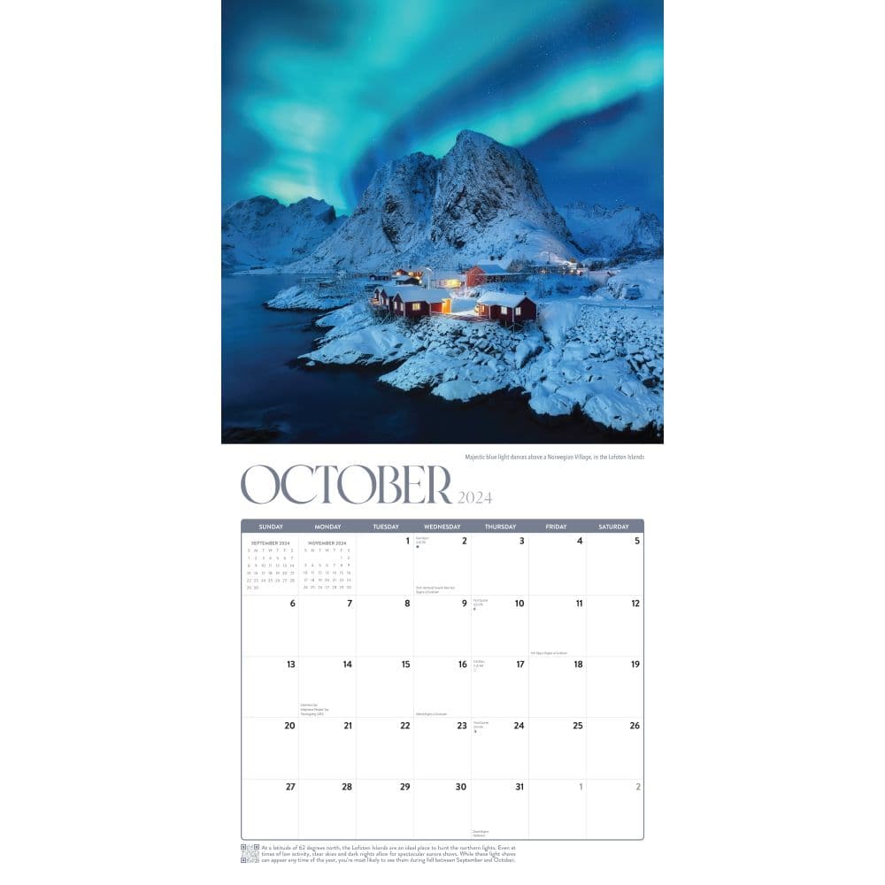 Northern Lights 2024 Wall Calendar