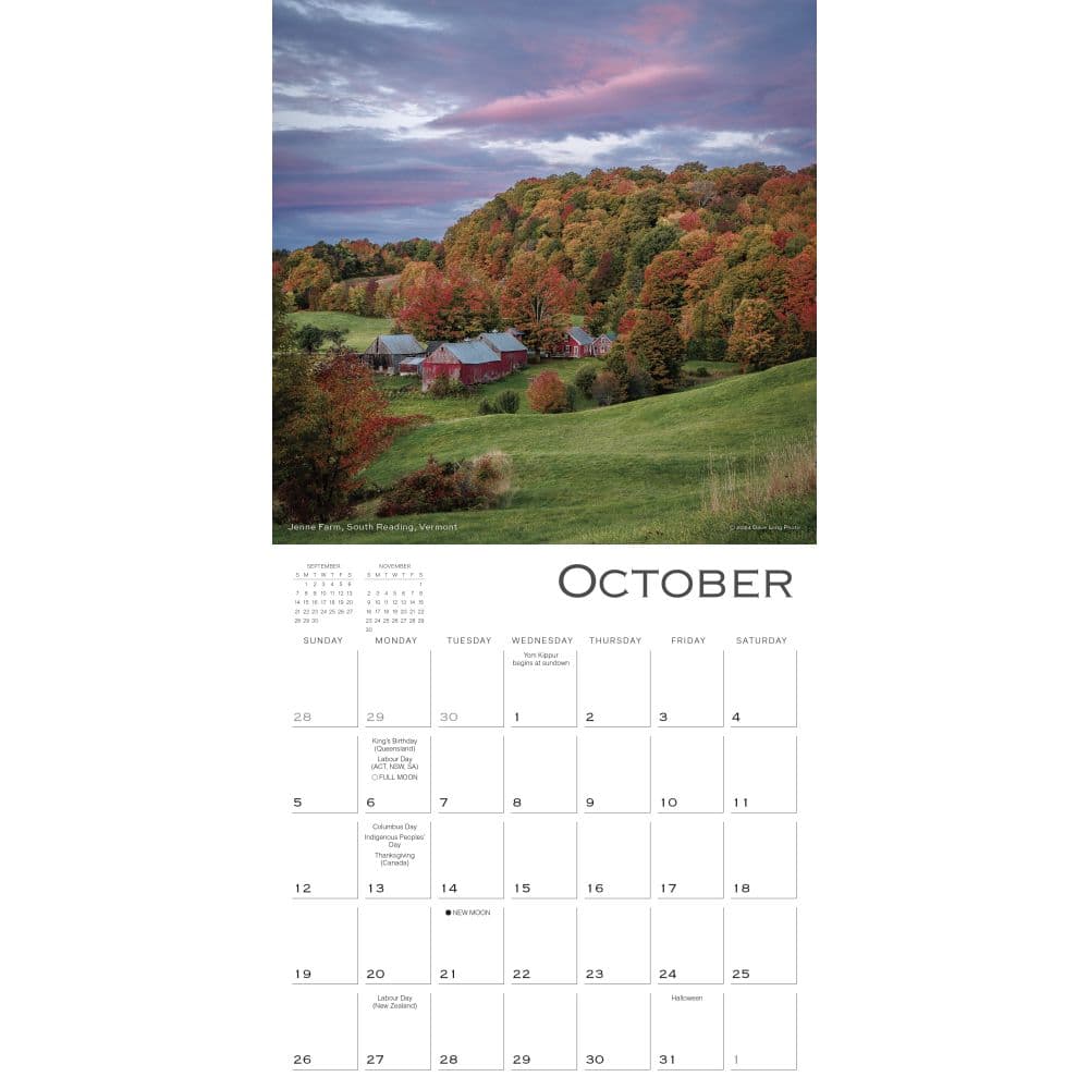 Light of New England 2025 Wall Calendar