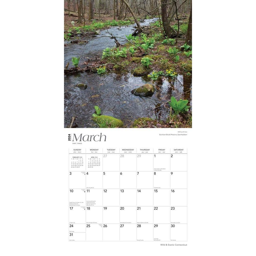 Connecticut Wild and Scenic 2024 Wall Calendar