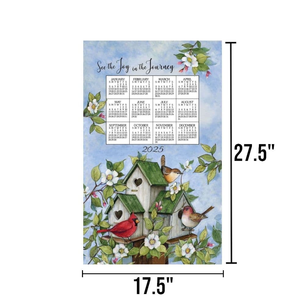 Birdhouses 2025 Calendar Towel First Alternate Image