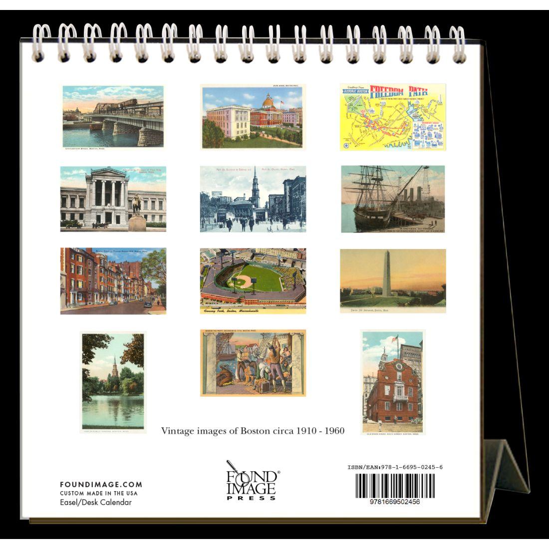 Boston Nostalgic 2024 Easel Desk Calendar