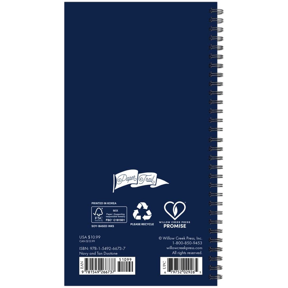 Navy and Tan Duotone 2027 Weekly Planner First Alternate Image