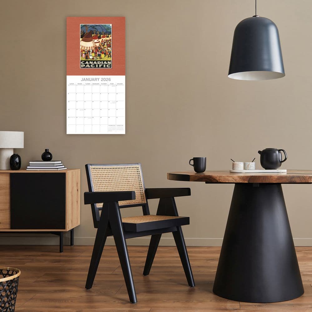 Vintage Travel Posters 2026 Wall Calendar Second Alternate Image