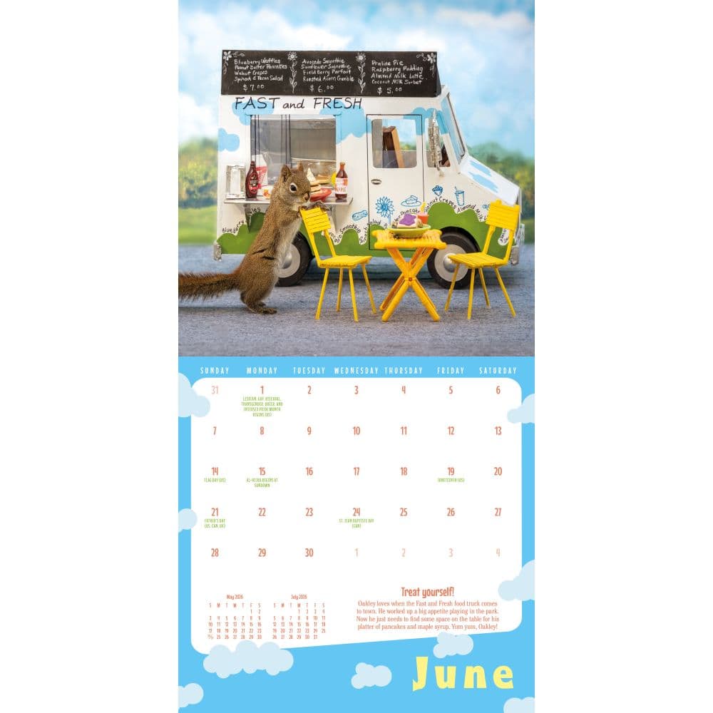 Secret Life of Squirrels 2026 Mini Wall Calendar Third Alternate Image