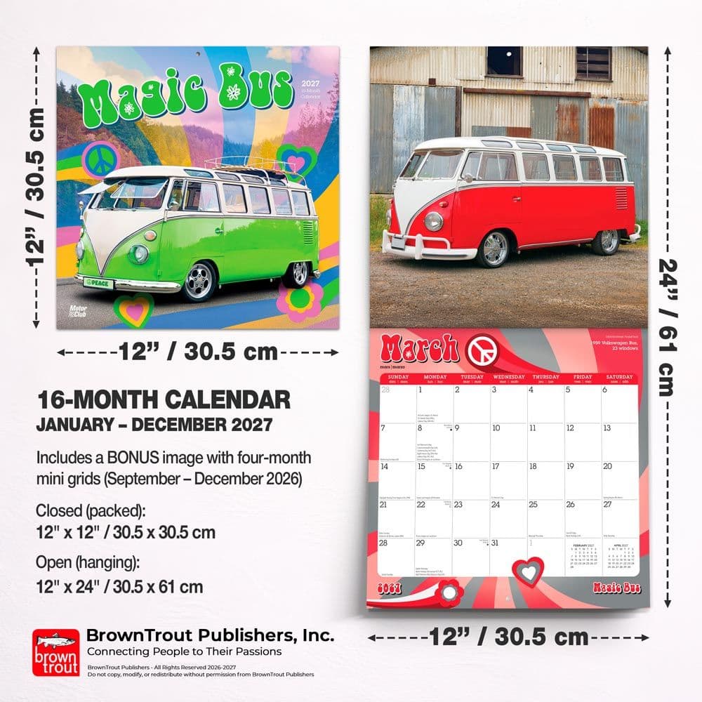 Magic Bus 2027 Wall Calendar Sixth Alternate Image