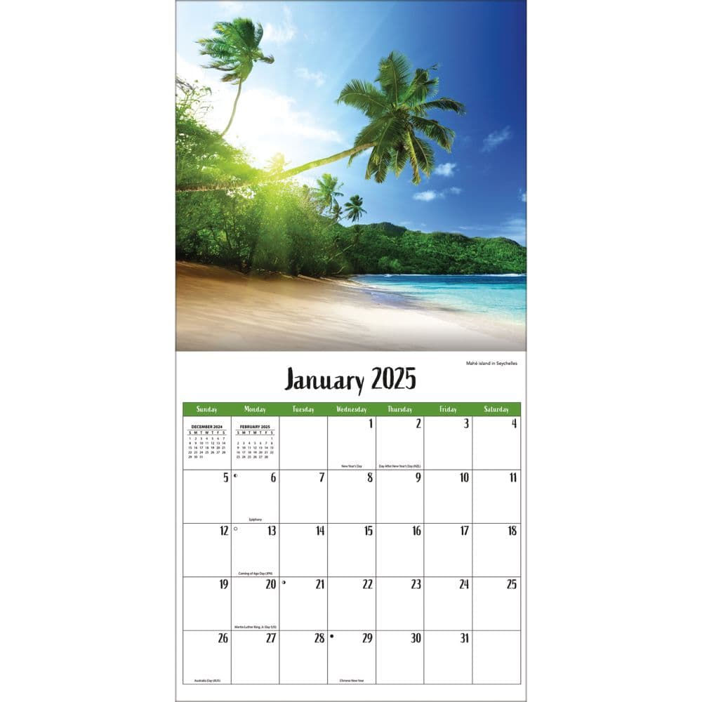 Beaches 2025 Wall Calendar