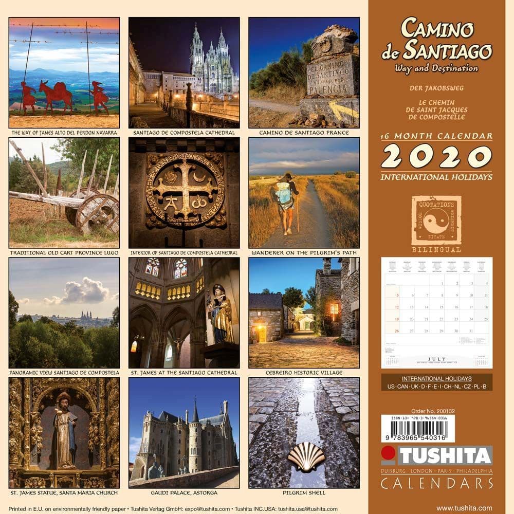 Camino De Santiago Wall Calendar - Calendars.com