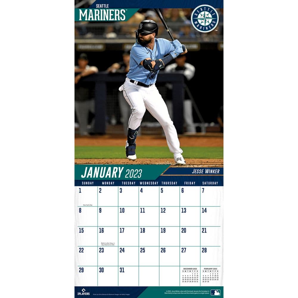MLB Seattle Mariners 2023 Wall Calendar Calendars