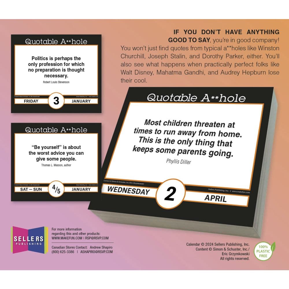 Quotable Asshole 2025 Desk Calendar First Alternate Image width=&quot;1000&quot; height=&quot;1000&quot;