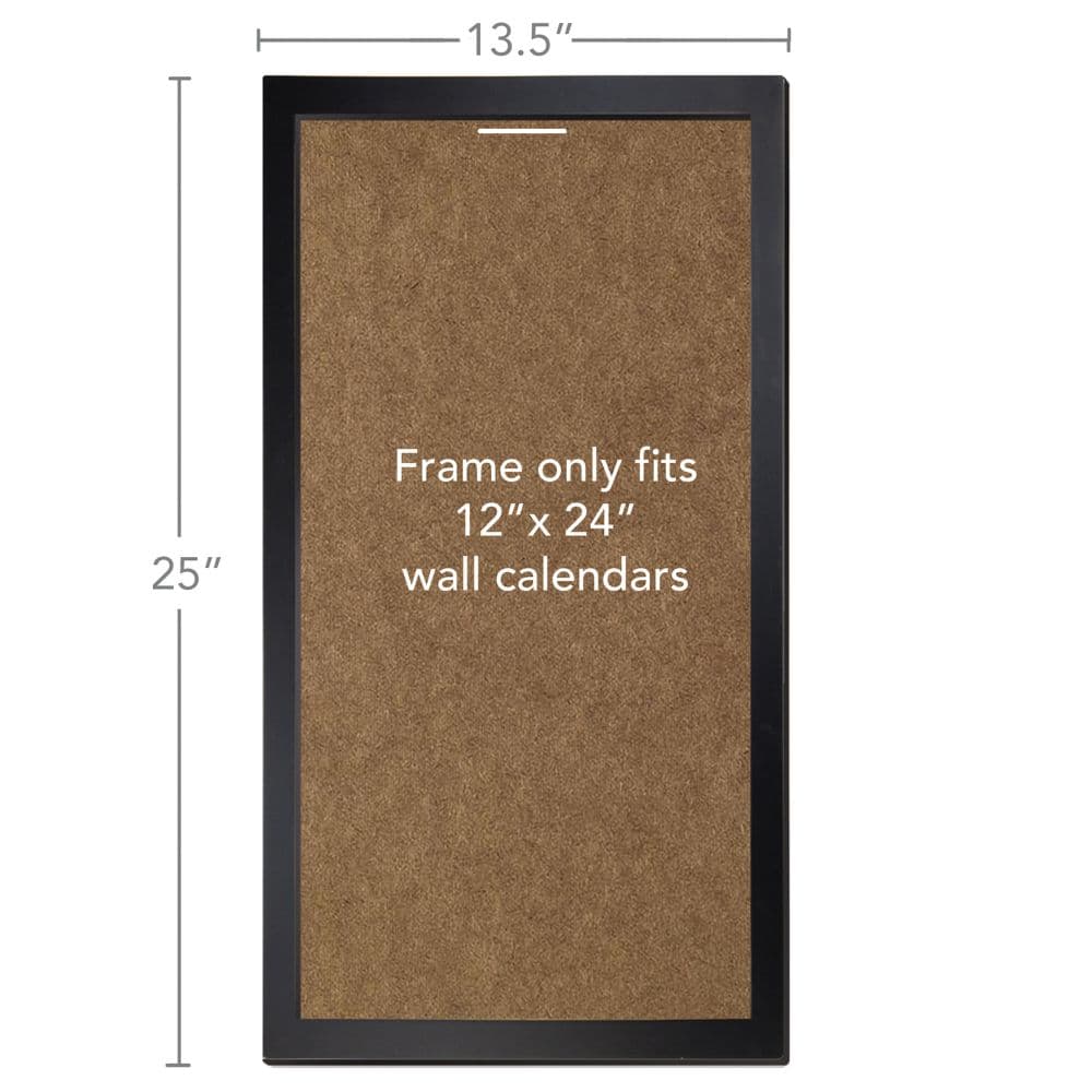 Contemporary Wall Calendar Frame - Black Finish 12 x 24 First Alternate Image