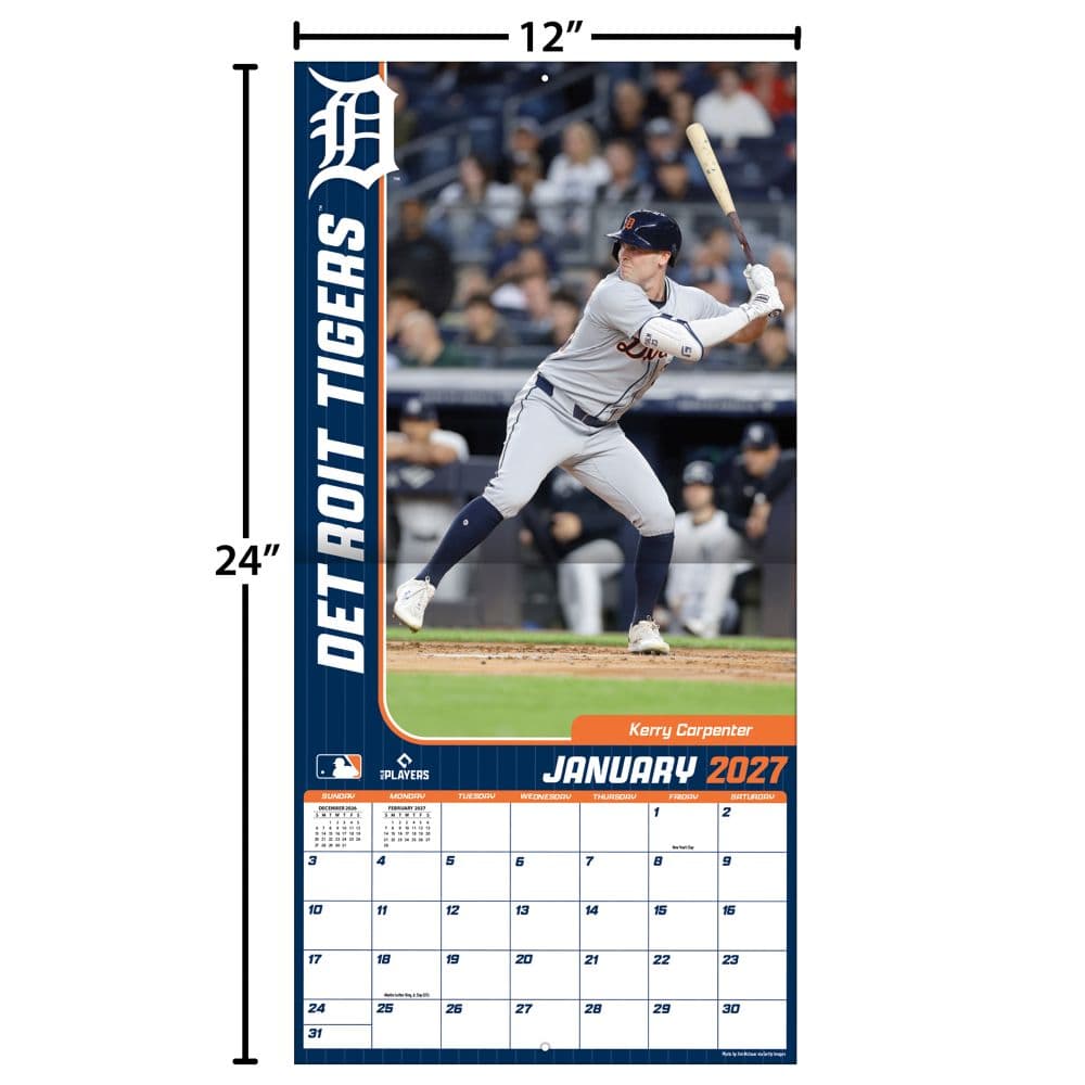 MLB Detroit Tigers 2027 Wall Calendar Fourth Alternate Image