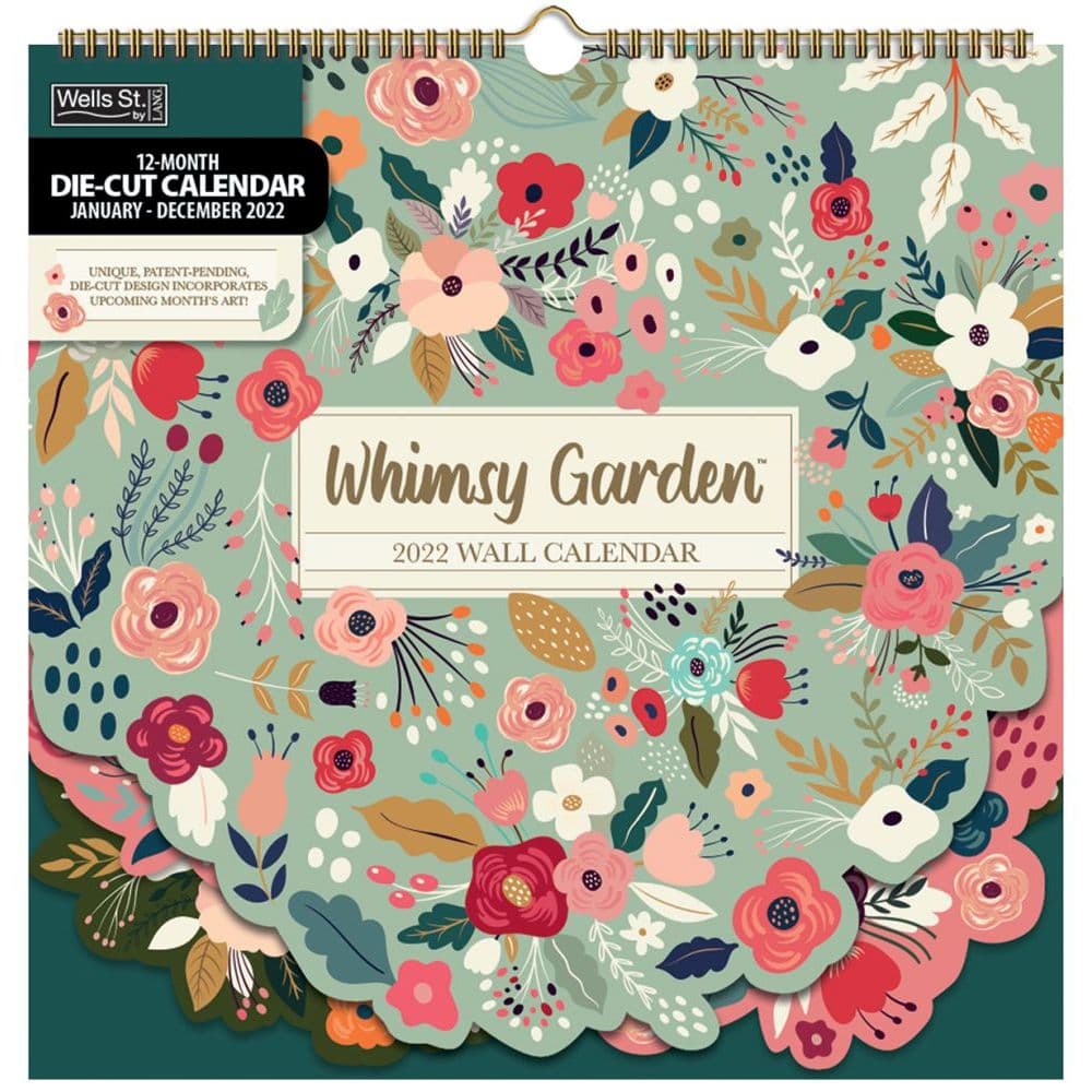 Whimsy Garden 2022 DieCut Spiral Calendar