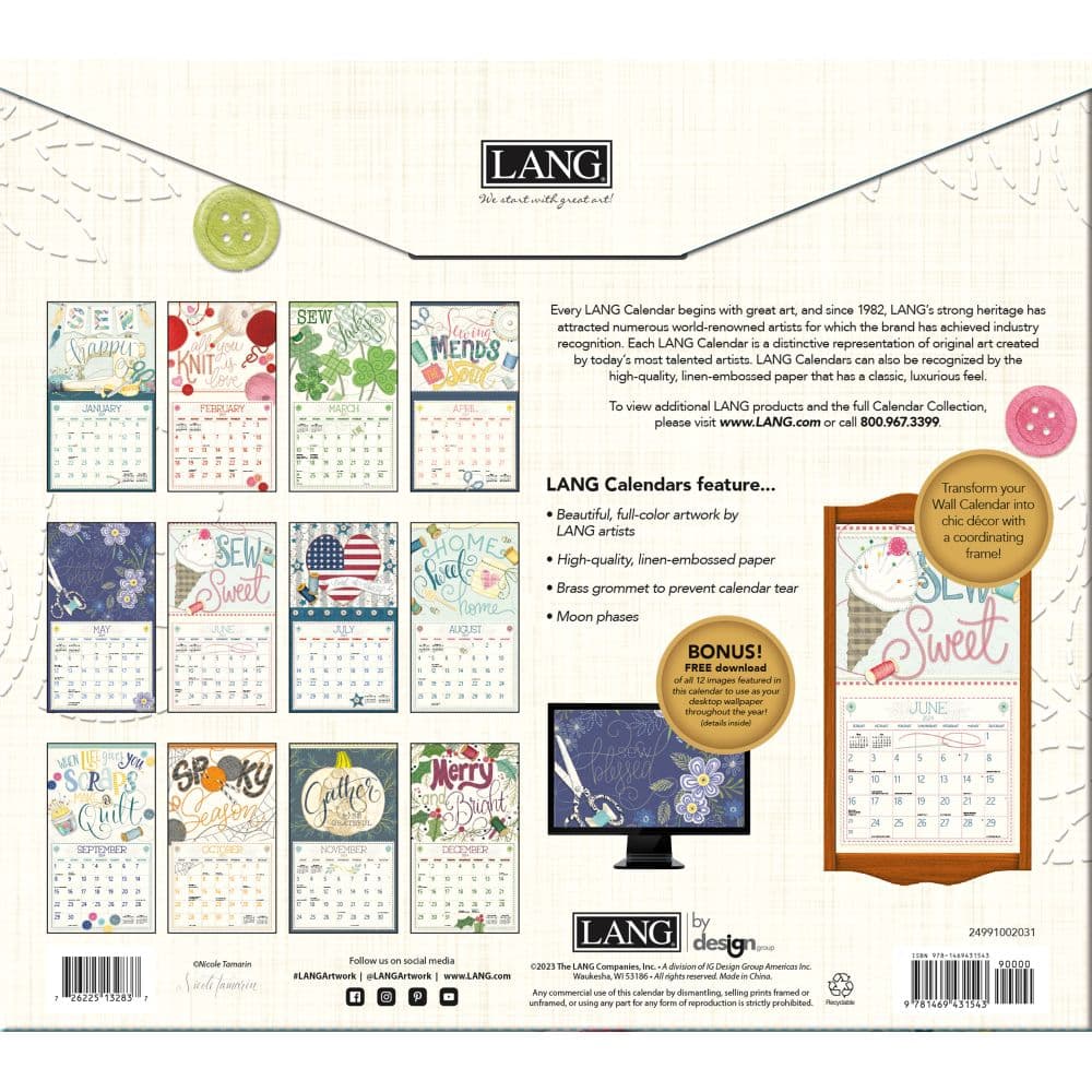 Handmade Happiness 2025 Wall Calendar