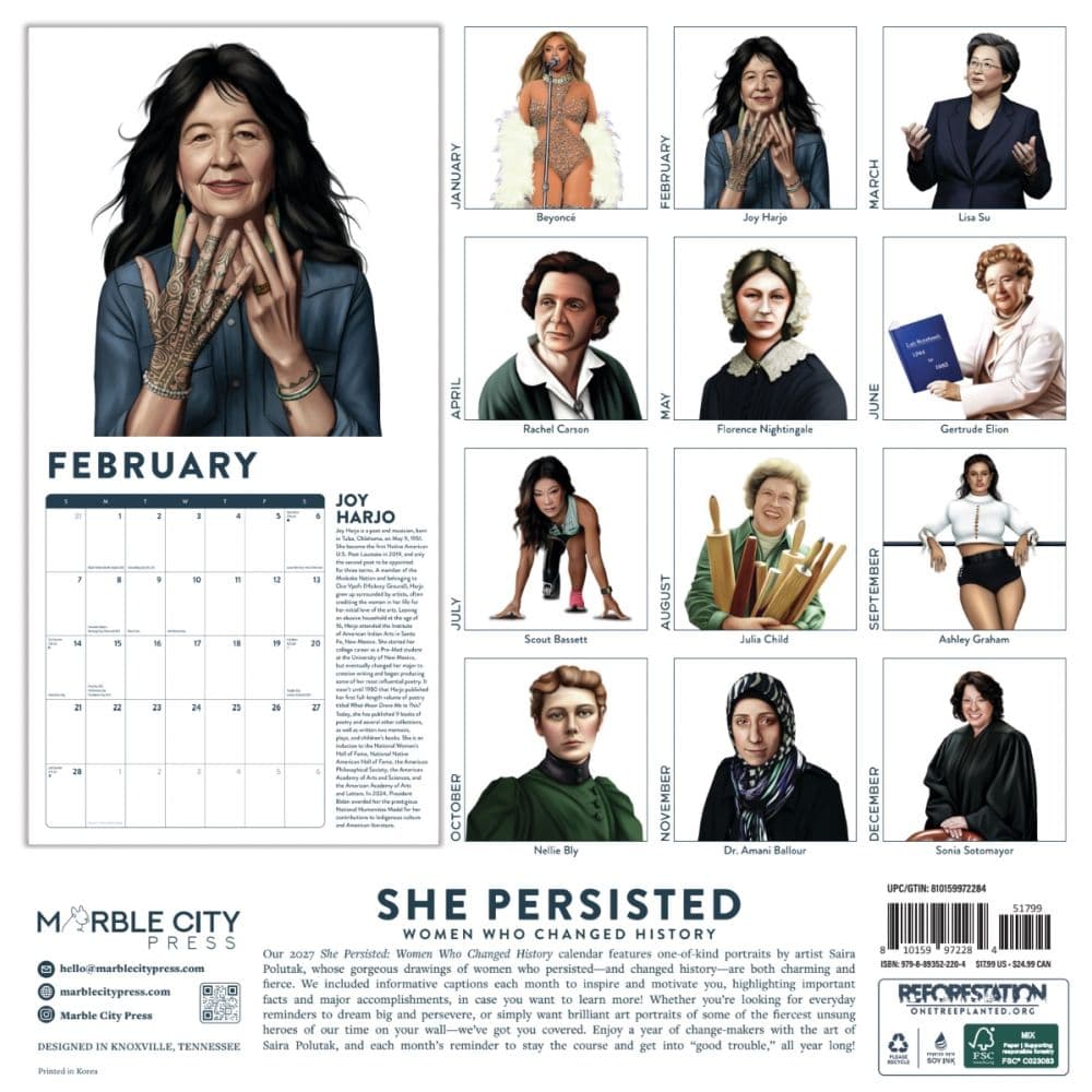 Women Who Changed History 2027 Wall Calendar First Alternate Image