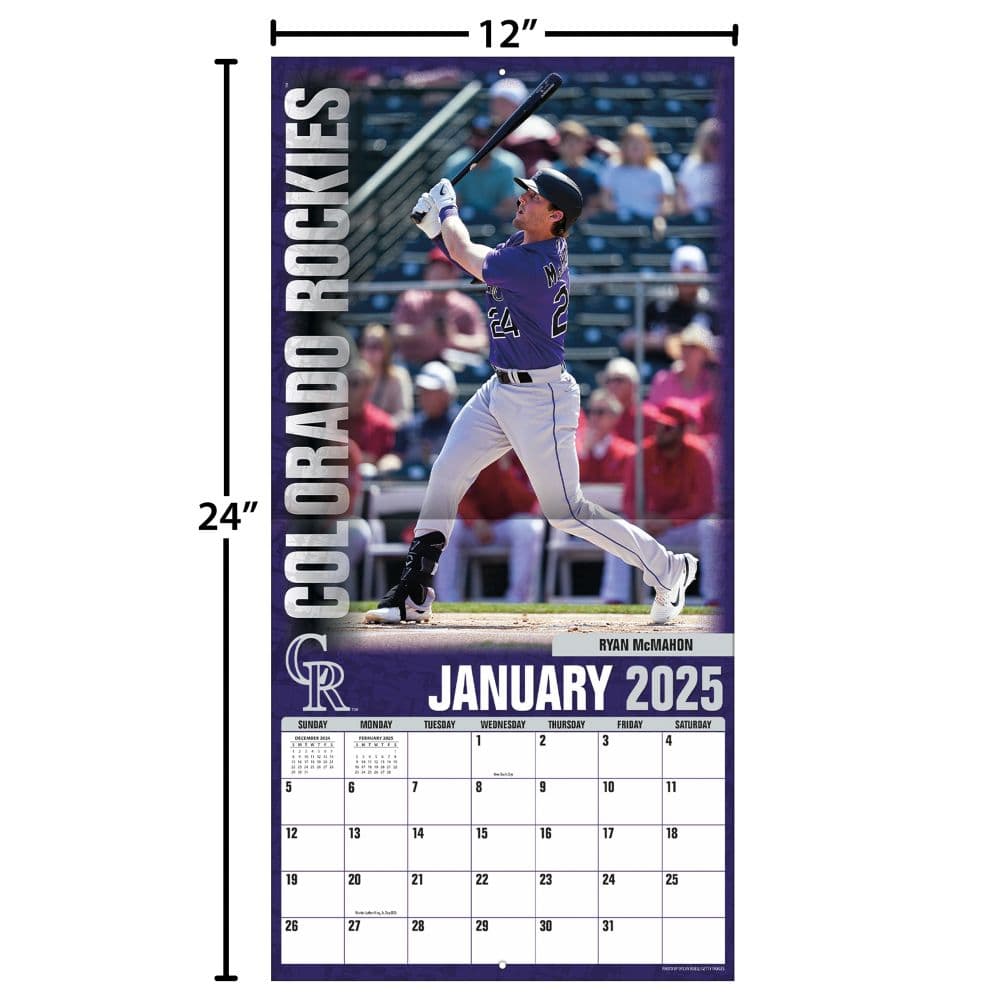 MLB Colorado Rockies 2025 Wall Calendar Fifth Alternate Image